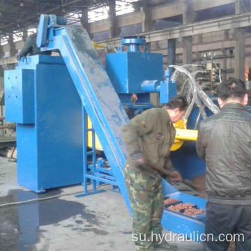 Turning Briquetting Steel horizontal pikeun Daur Ulang